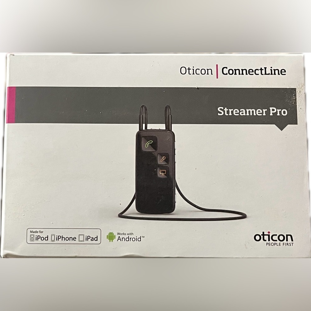 Oticon ConnectLine Streamer Pro 1.3A Bluetooth Hearing Aid Accessory - Open Box